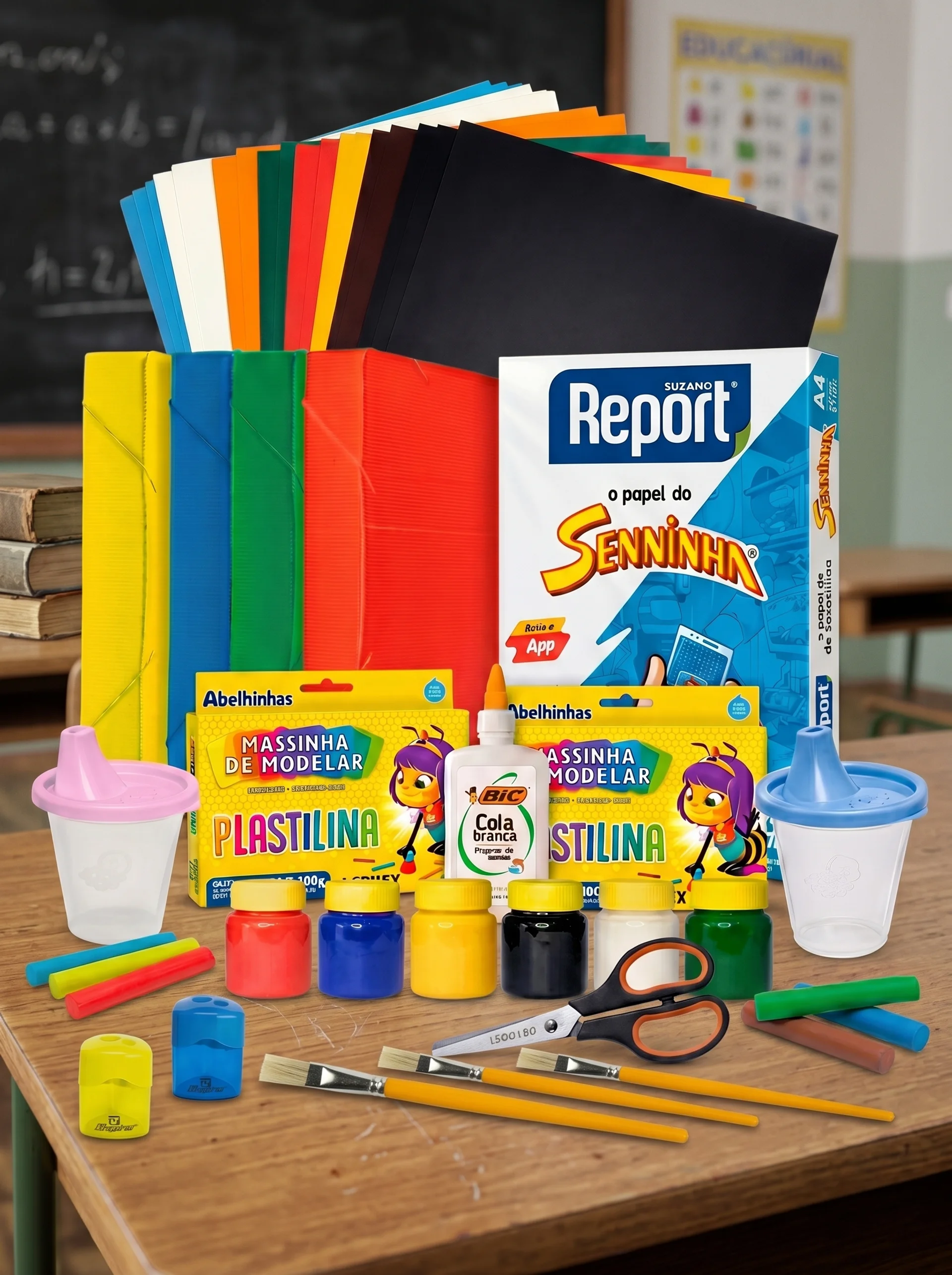 Kit de materiais escolares e pedagógicos Brasil Cultural
